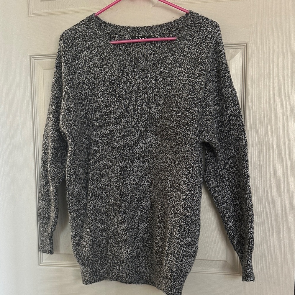 Oversized Gray Marled Sweater